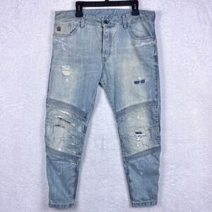 G-STAR MOTAC Deconstructed 3D Slim Blue Jeans